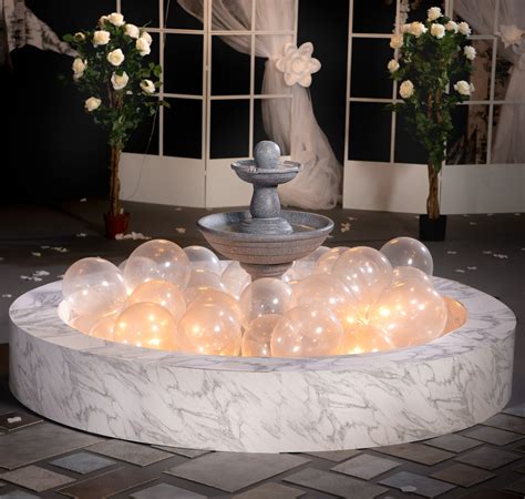 This White Marble Fountain Goes Perfect With Our Fanciful Flowers Prom