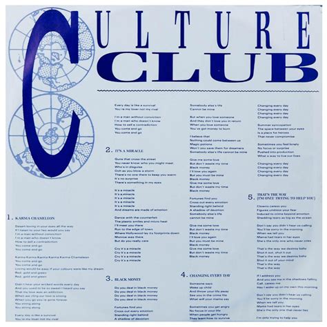 Culture Club Colour By Numbers Vinilo Usado