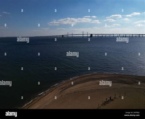 The William Preston Lane Jr Memorial Bay Bridge As Seen From Sandy