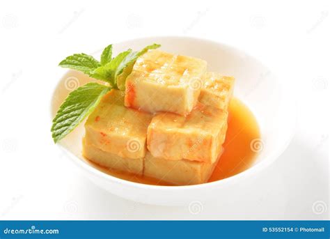 Soy Bean Curd With Caramel Syrup And Tapioca Pearls Royalty Free Stock