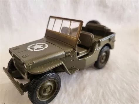 Miniatura Jeep Willys Verde Militar Escala Welly Mebuscar