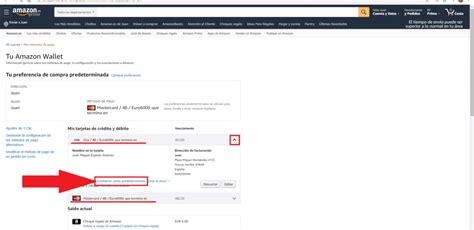 Cómo eliminar metodos de pago en amazon