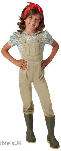 Land Girls Fancy Dress 1930s 40s Farmer Factory Worker Kid Childs