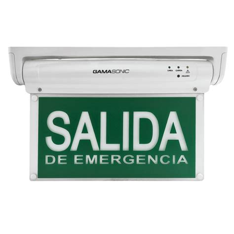 Se Alizador Led Gamasonic Gx B Salida De Emergencia Simple Faz Verde