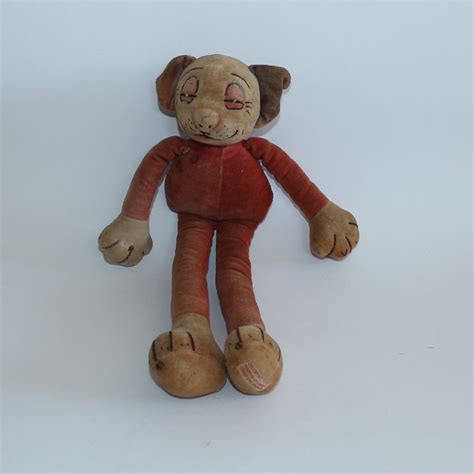 Chad Valley Bonzo Dog Velvet Cloth Soft Toy 1930s Antique Toy World