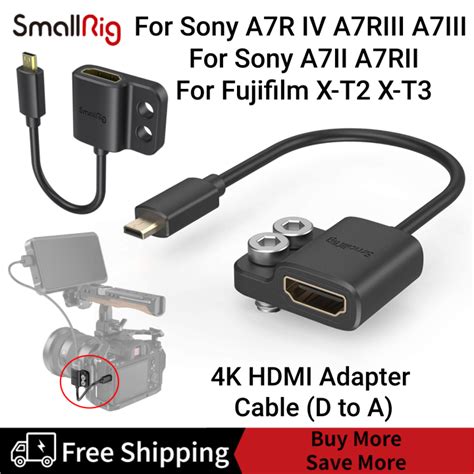 Smallrig Ultra Slim 4k Hdmi Adapter Cable Female Hdmi Type A To Male