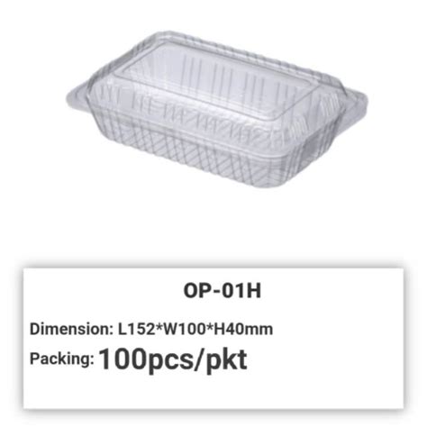 Ops Op H Bakery Clear Plastic Tray Disposable Food Container Food