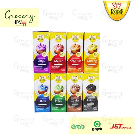 Jual Koepoe Oil Based Water Colour Ml Pewarna Makanan Shopee