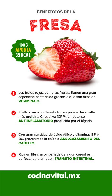 Propiedades Y Beneficios De La Fresa Infografias Infographic Frutas