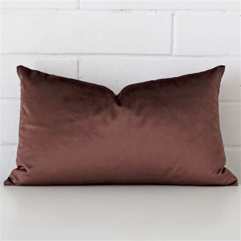 Chocolate Brown Velvet Cushion Cover Rectangle