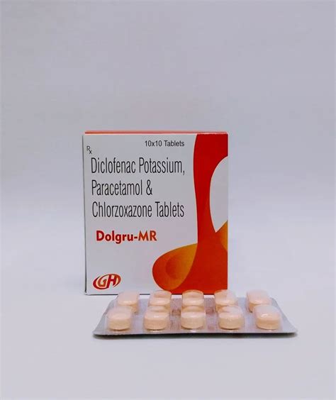 DOLGRU MR Diclofenac Potassium Paracetamol Chlorzoxazone At Rs