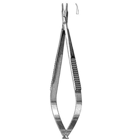 Barraquer Needle Holder Cm Mm Curved Jaws Round Knurled Handle