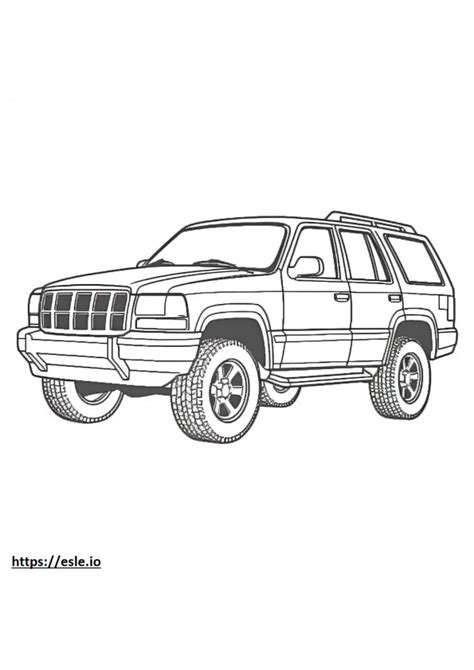 Jeep Grand Cherokee 4wd 2024 Coloring Page