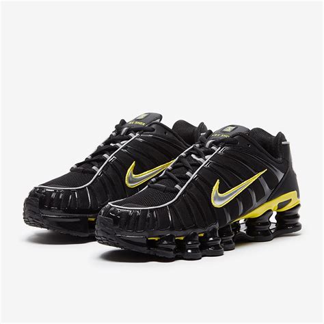 Nike Shox Tl Blackmetallic Silverdynamic Yellow Mens Shoes Prodirect Running