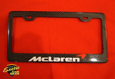 Exotic Car Gear Group Buy Custom Carbon Fiber License Plate Frames Mclaren Life