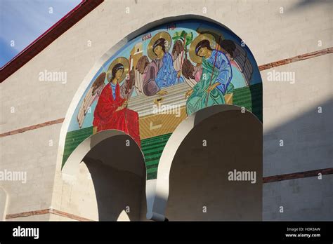 Blick Auf Kirche Von Der Kasaner Ikone Der Gottesmutter In Svyato