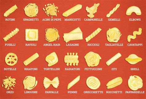 Pasta Noodles Types Pictures Names