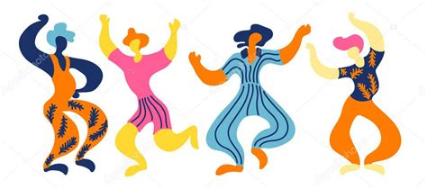 Ilustraci N Plana Vectorial Con Doodledancing Hombres Dise O De Moda