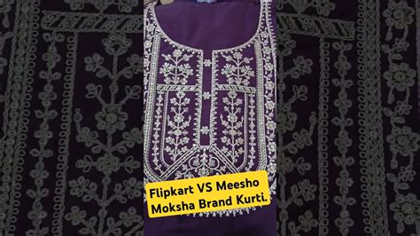 Flipkart Vs Meesho Moksha Brand Kurti Haul Shopping Flipkartvsmeesho