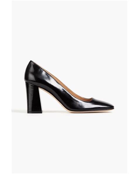 Sergio Rossi Faux Patent Leather Pumps In Black Lyst