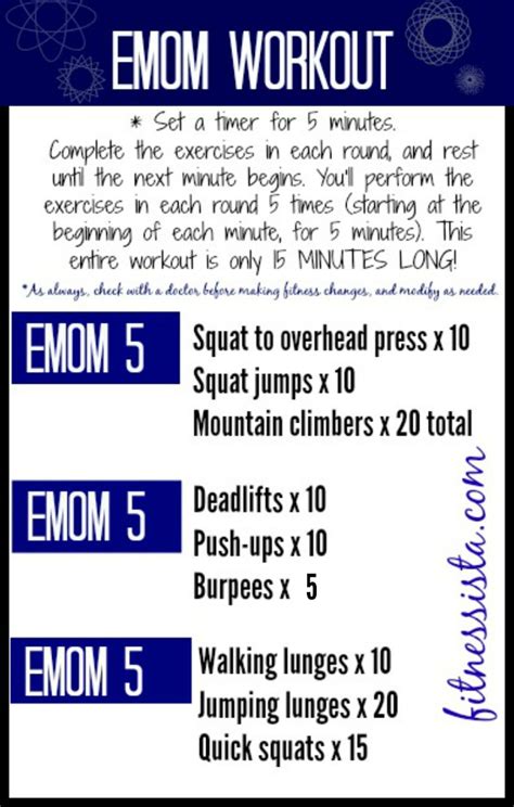 Emom Workout Only 15 Minutes The Fitnessista