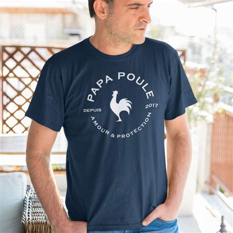 T shirt Papa Poule Fête des pères T shirt personnalisé Imprimé en