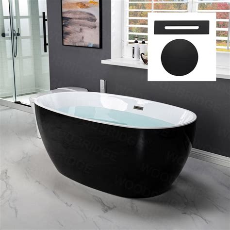 WOODBRIDGE Troyes 59 In Acrylic FlatBottom Double Ended Bathtub With