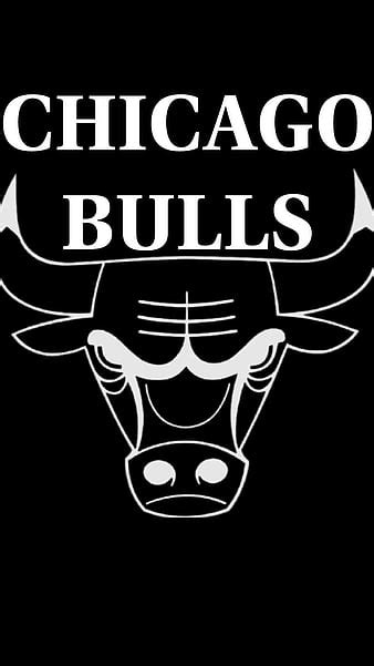 Chicago Bulls Logo Black And White Wallpaper