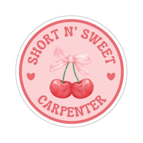 Short N Sweet By Sabrina Carpenter Sticker Waterbottle Sticker Gifts