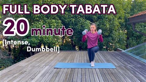 Min Full Body Dumbbell Tabata Workout At Home Sweaty Cardio