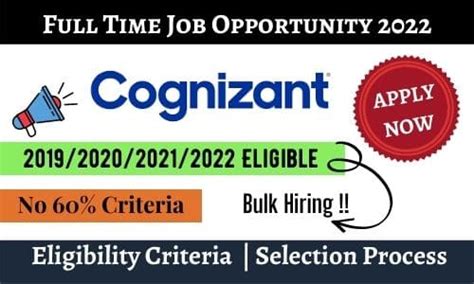 Cognizant Recruitment Drive Freshers Graduate Trainee Any