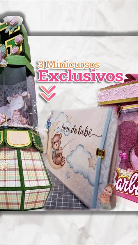 Minicurso Livro Do Bebe Caixa Vitrine E Explos O Molde Passo A