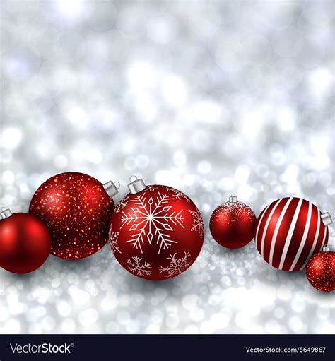 Silver And Red Christmas Background