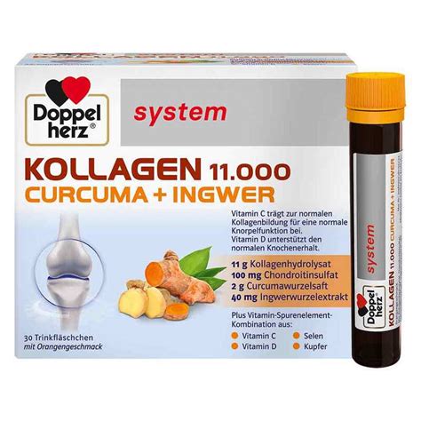 Doppelherz Kollagen 11 000 Curcuma Ingwer System Trinkampullen 30X25