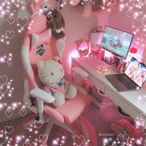 Pink Anime Gaming Setup C R Y S T A L On Instagram