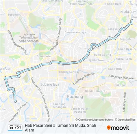 751 Route Schedules Stops Maps Hab Pasar Seni Updated