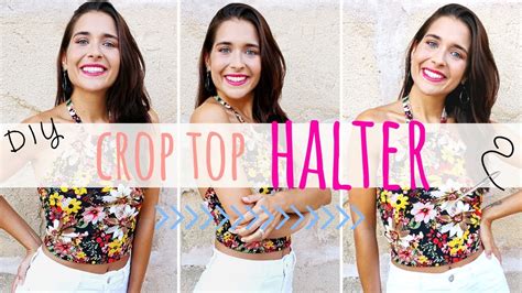 Tutorial Crop Top Diy Cuello Halter En Minutos Youtube