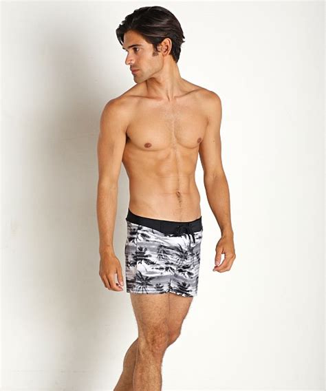 Sauvage Retro Nylon Lycra Swim Short Turks Print 252trk Free Shipping