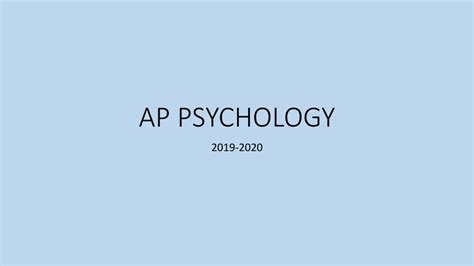 Ppt Ap Psychology Powerpoint Presentation Free Download Id8955355