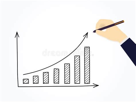 Business Hand Drawn Growth Chart Stock Vector Illustration Of