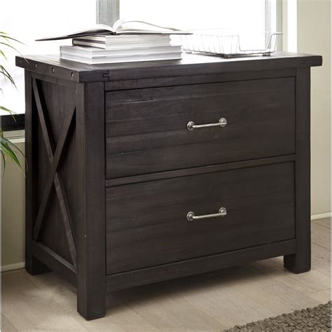 Laurel Foundry Modern Farmhouse Langsa Solid Wood 2 Drawer Lateral Filing Cabinet Wayfair