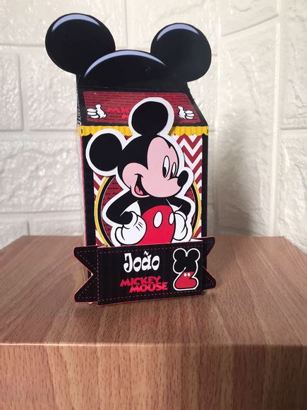 Caixa Milk Mickey Mouse Elo7 Produtos Especiais