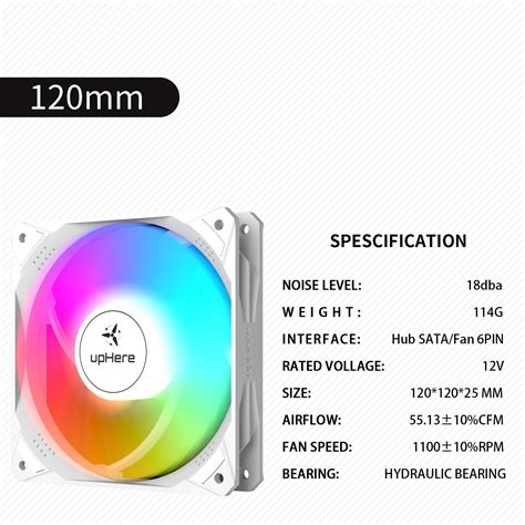 Buy Uphere Mm Rgb Case Fan Remote Control V Argb Led Addressable