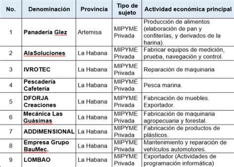 Aprobadas Las Primeras Mipymes Privadas Y Estatales En Cuba