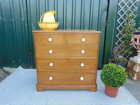 Victorian Stripped Pine 2 Over 3 Chest Of Drawers Antiques Atlas