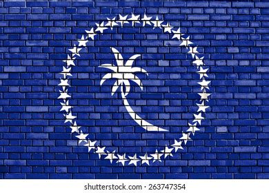 Flag Chuuk State Painted On Brick Stock Illustration 263747354 ...