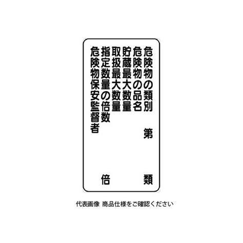 ユニット アルミ製危険物標識危険物の類別 319 091 1枚（直送品） アスクル