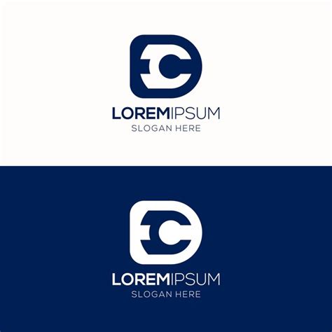 Plantilla De Dise O De Logotipo Moderno De Letras Dc Vector Premium