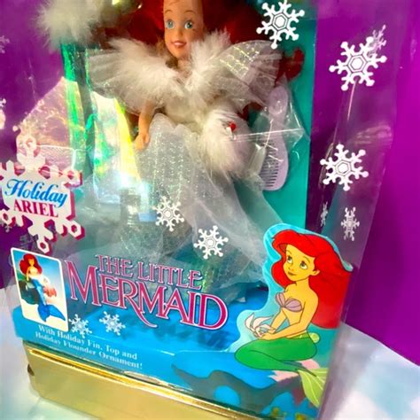 Disney Toys Disneys The Little Mermaid Vtg 991 Holiday Ariel Wholiday Fin Top Flounder