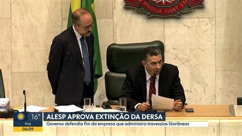 Vídeo Alesp aprova extinção da Dersa Bom dia SP G1